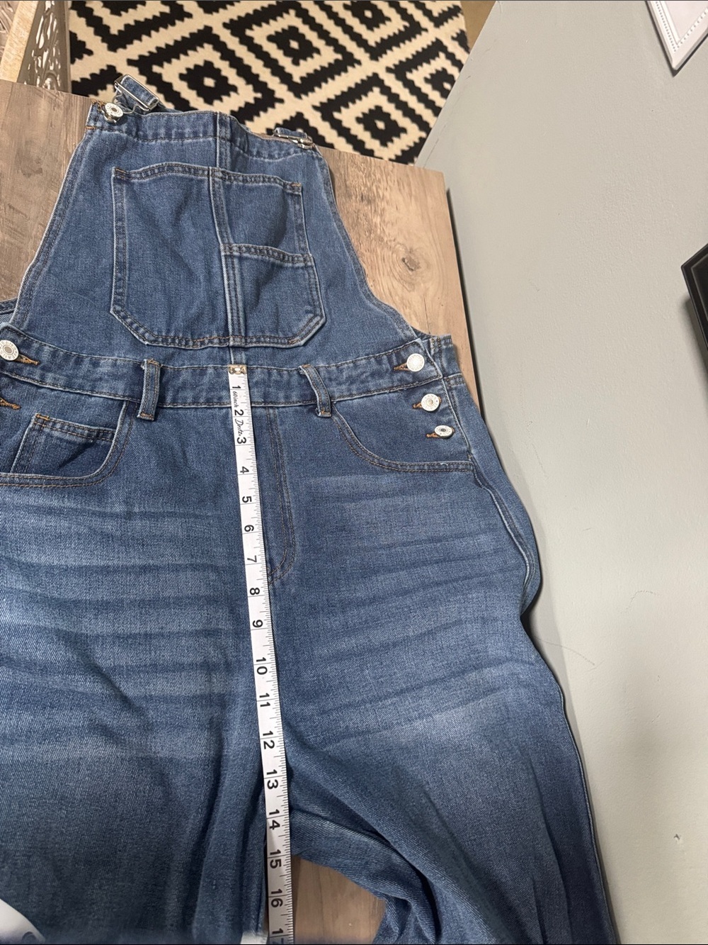 Source Unknown Blue Women's Denim Barrel Overalls - Picture 10 of 10